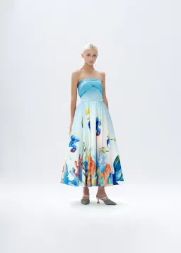 Justin Tong AQUARELLE MIDI DRESS for rent on The Volte - image 4