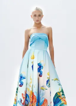 Justin Tong AQUARELLE MIDI DRESS for rent on The Volte - image 2
