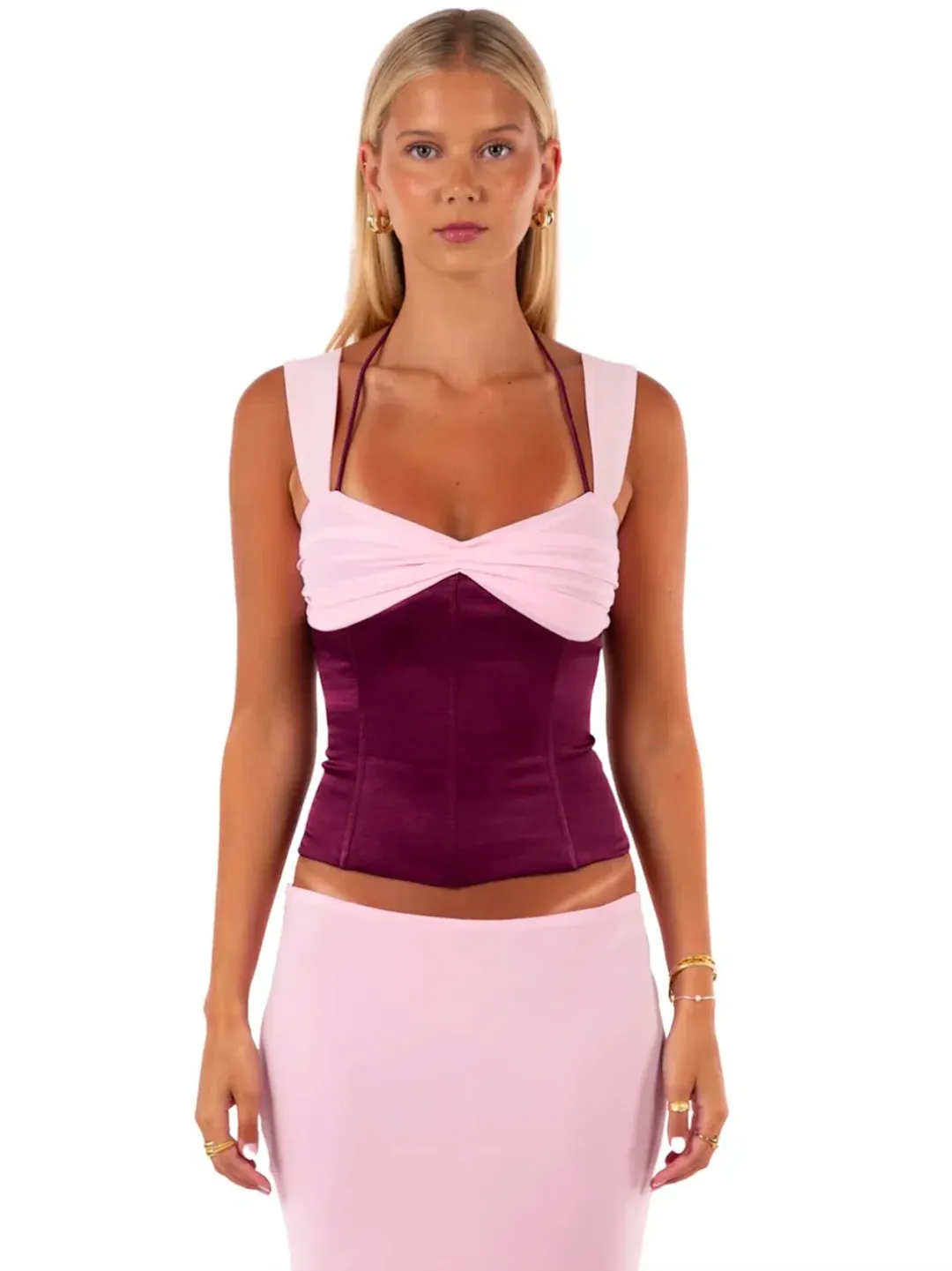 I AM DELILAH SCARLETT MAXI SKIRT & CORSET. SIZE XS / AU 6-8 for rent on The Volte - main image