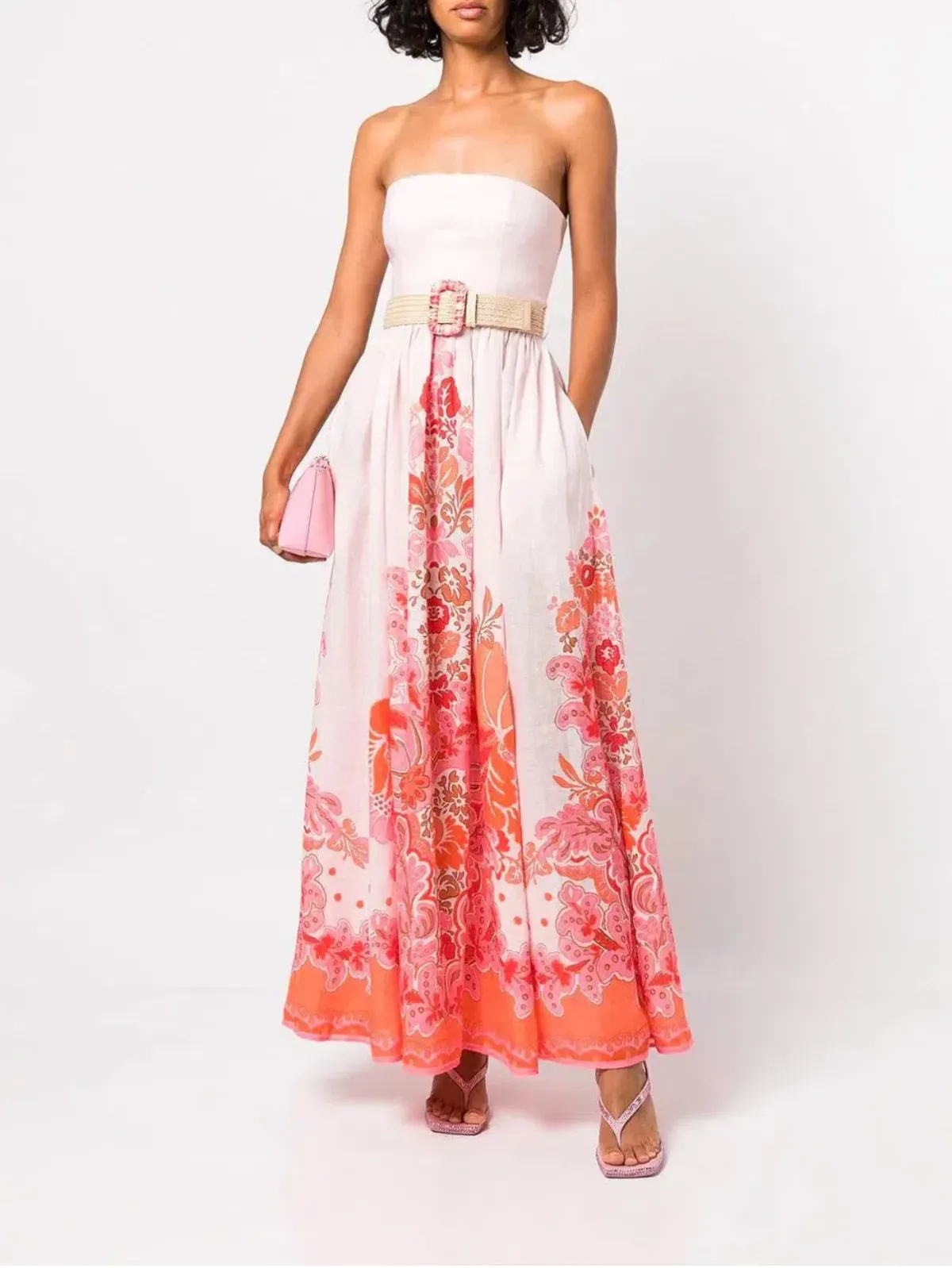 Zimmermann Violet Long Belted Dress Size 0/8 AU for rent on The Volte - main image