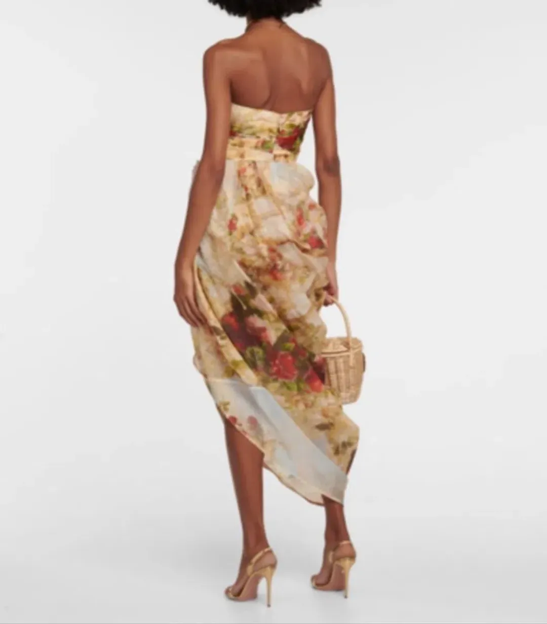 ZIMMERMANN Luminosity Strapless Midi Dress Size 0/8 AU for rent on The Volte - main image