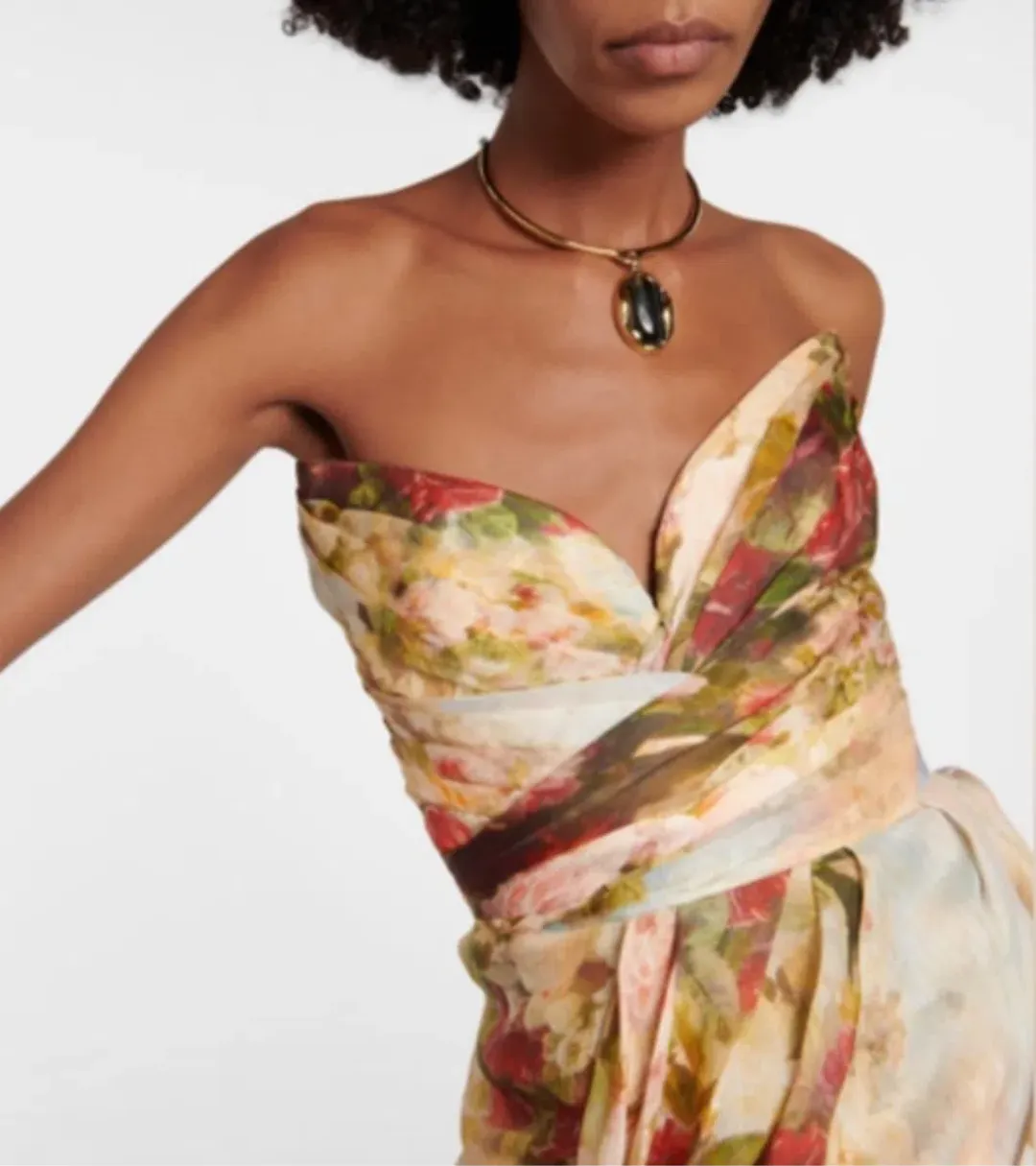 ZIMMERMANN Luminosity Strapless Midi Dress Size 0/8 AU for rent on The Volte - main image
