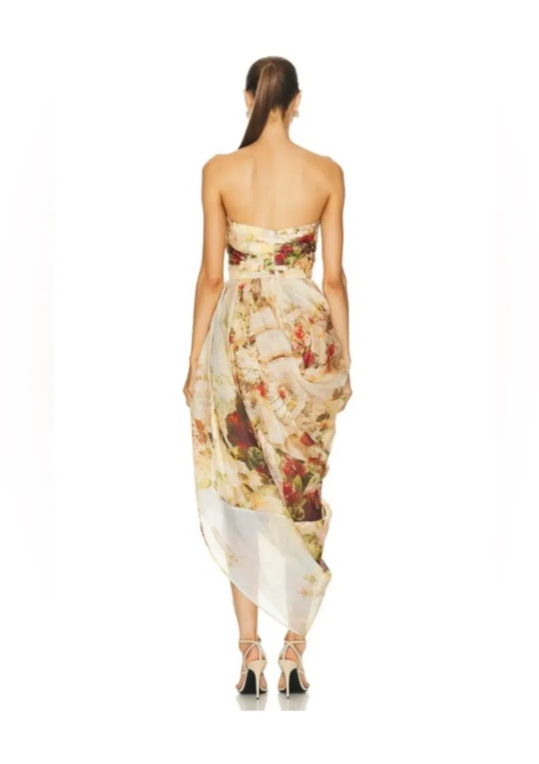 ZIMMERMANN Luminosity Strapless Midi Dress Size 0/8 AU for rent on The Volte - main image
