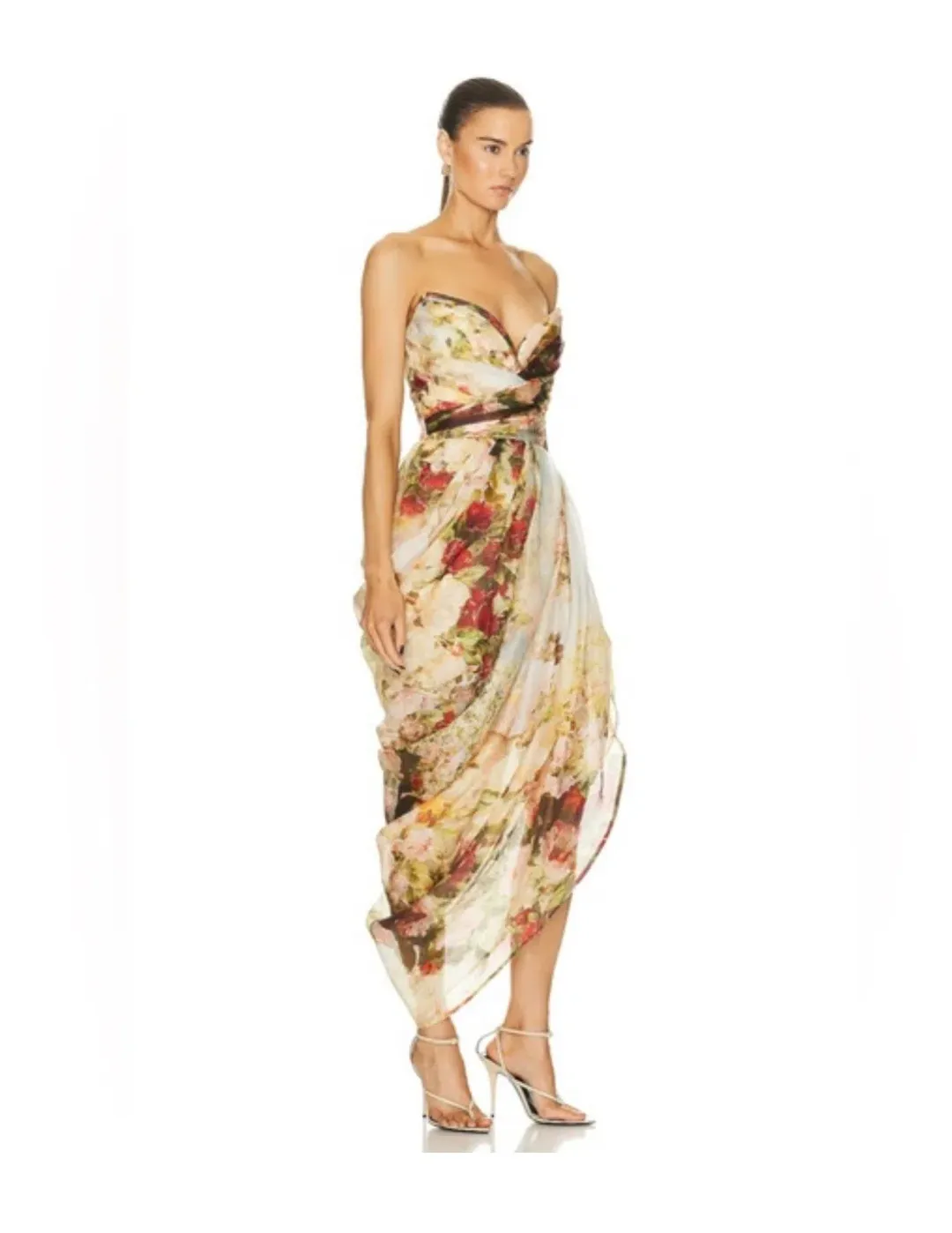 ZIMMERMANN Luminosity Strapless Midi Dress Size 0/8 AU for rent on The Volte - main image