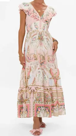 Camilla Lisbon Lullaby Tiered Dress with Neck Frill s.S for rent on The Volte - image 1