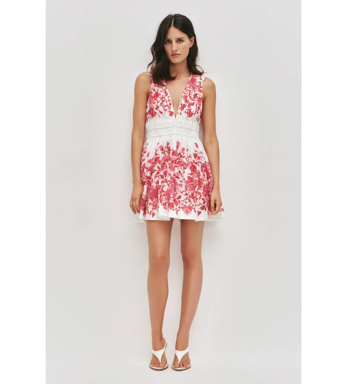 Aje Casia Mini Dress Rose Ink Red Size AU 10 for rent on The Volte - main image