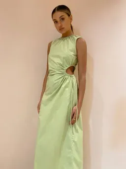 SIR THE LABEL MASON LACED MIDI DRESS IN PISTACHIO SIZE 8  for rent on The Volte - image 1