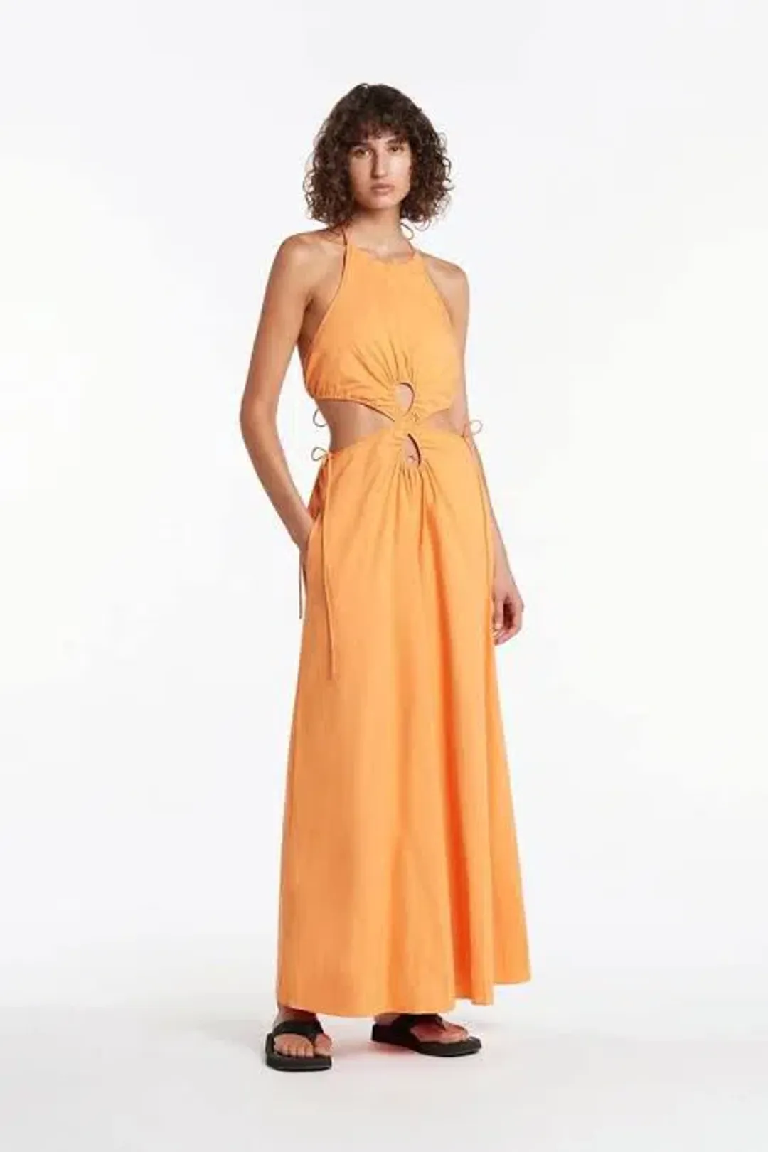 SIR THE LABEL COPPOLA CUT OUT MAXI DRESS IN TANGERINE SIZE 8 for rent on The Volte - main image
