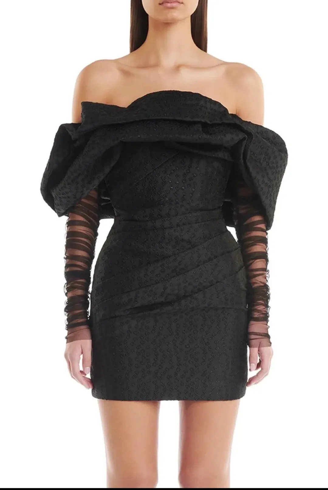 Eliya The Label Oscar dress black for rent on The Volte - main image