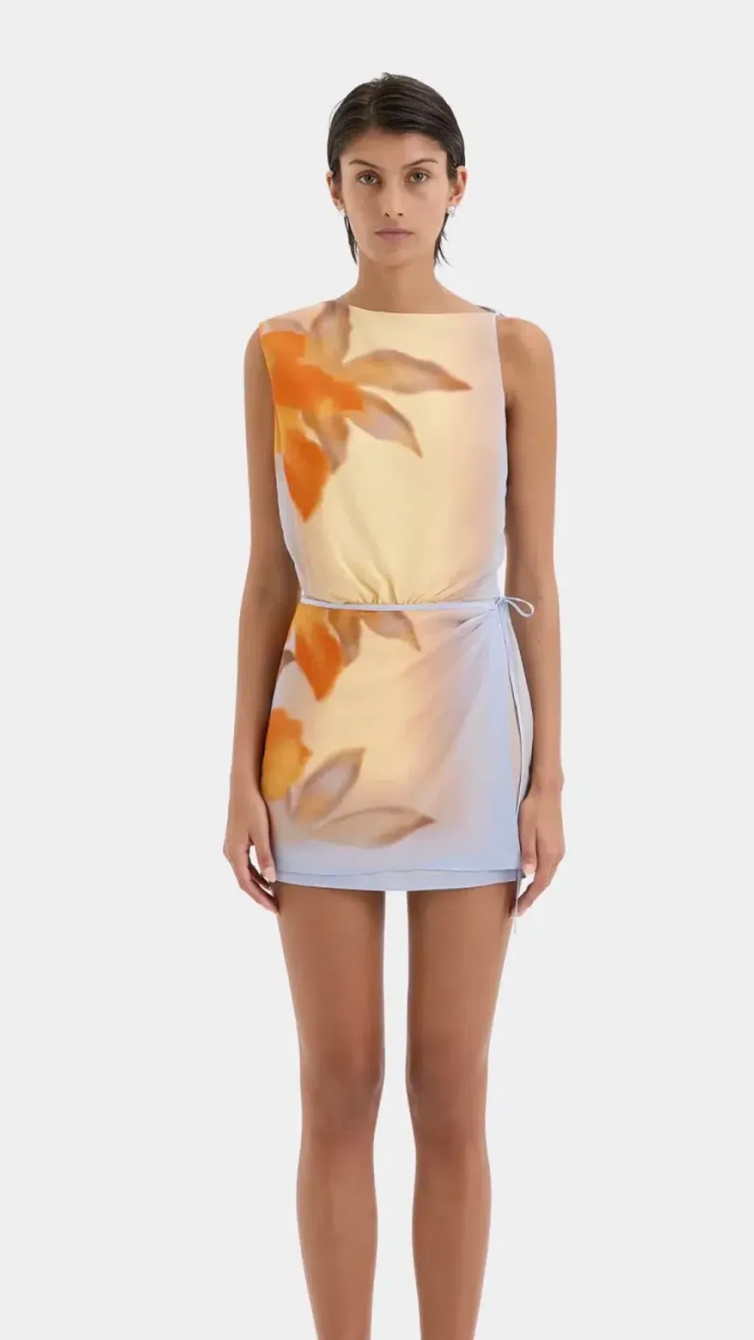 Sir the Label Serene Mini Dress Sequoia Floral Size 0P / AU 6 Petite for rent on The Volte - main image