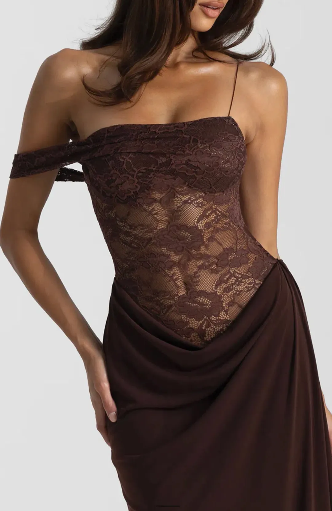 NATALIE ROLT - SLOANE DRESS - ESPRESSO for rent on The Volte - main image