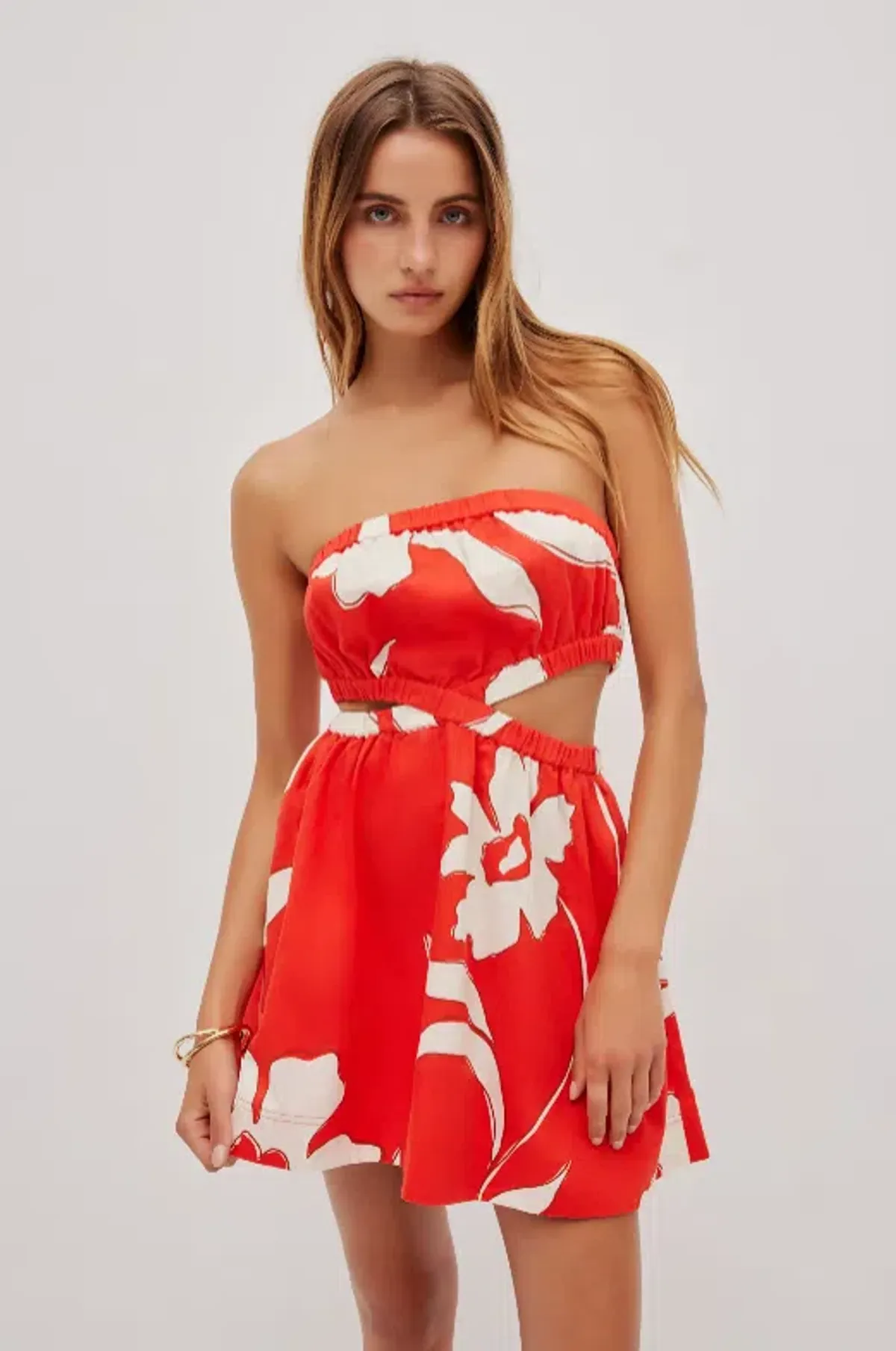 Aje Mireya Strapless Mini Dress Size 10 for rent on The Volte - main image