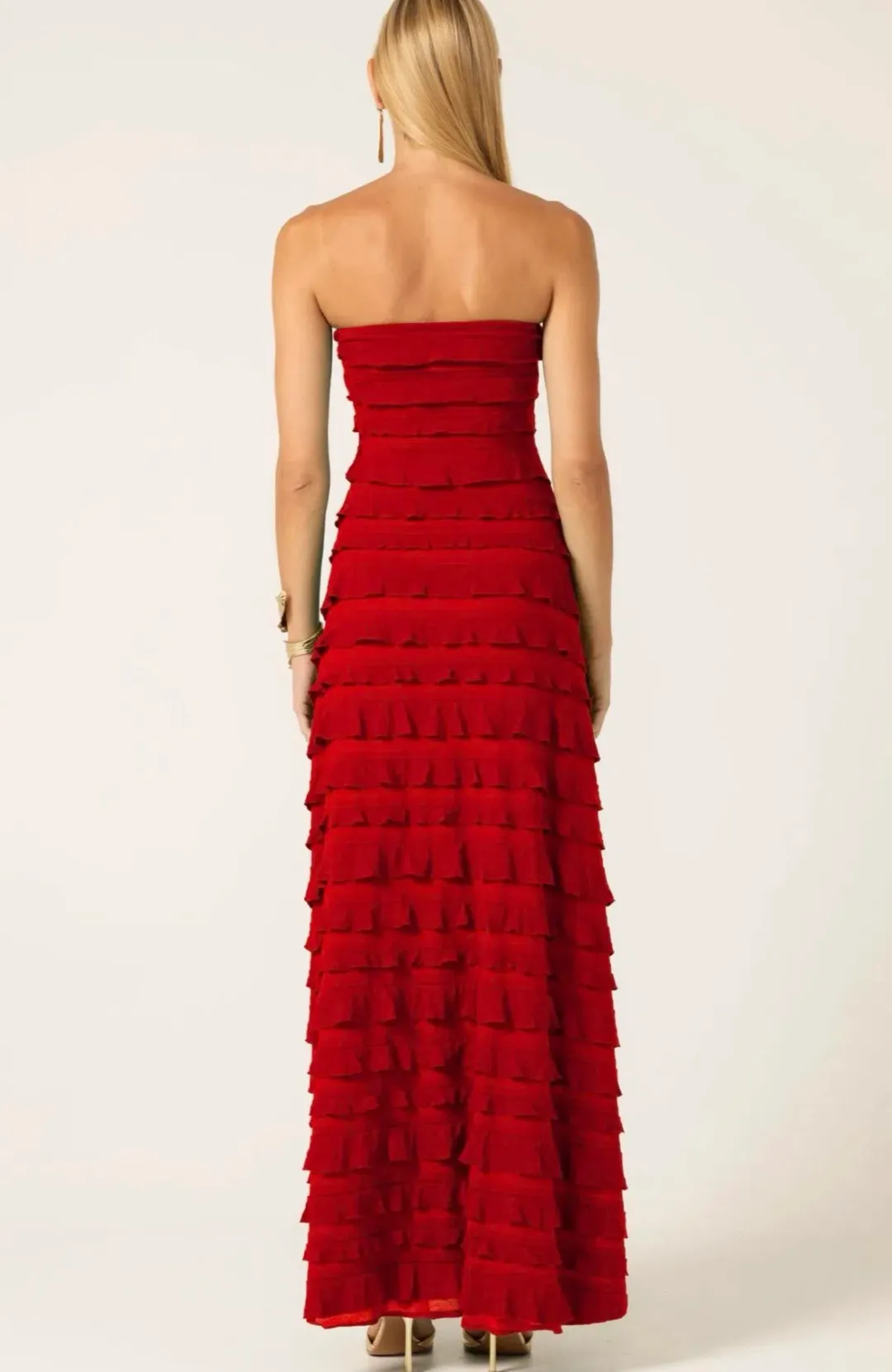 MADDISON MAXI DRESS IN CHERRY for rent on The Volte - main image