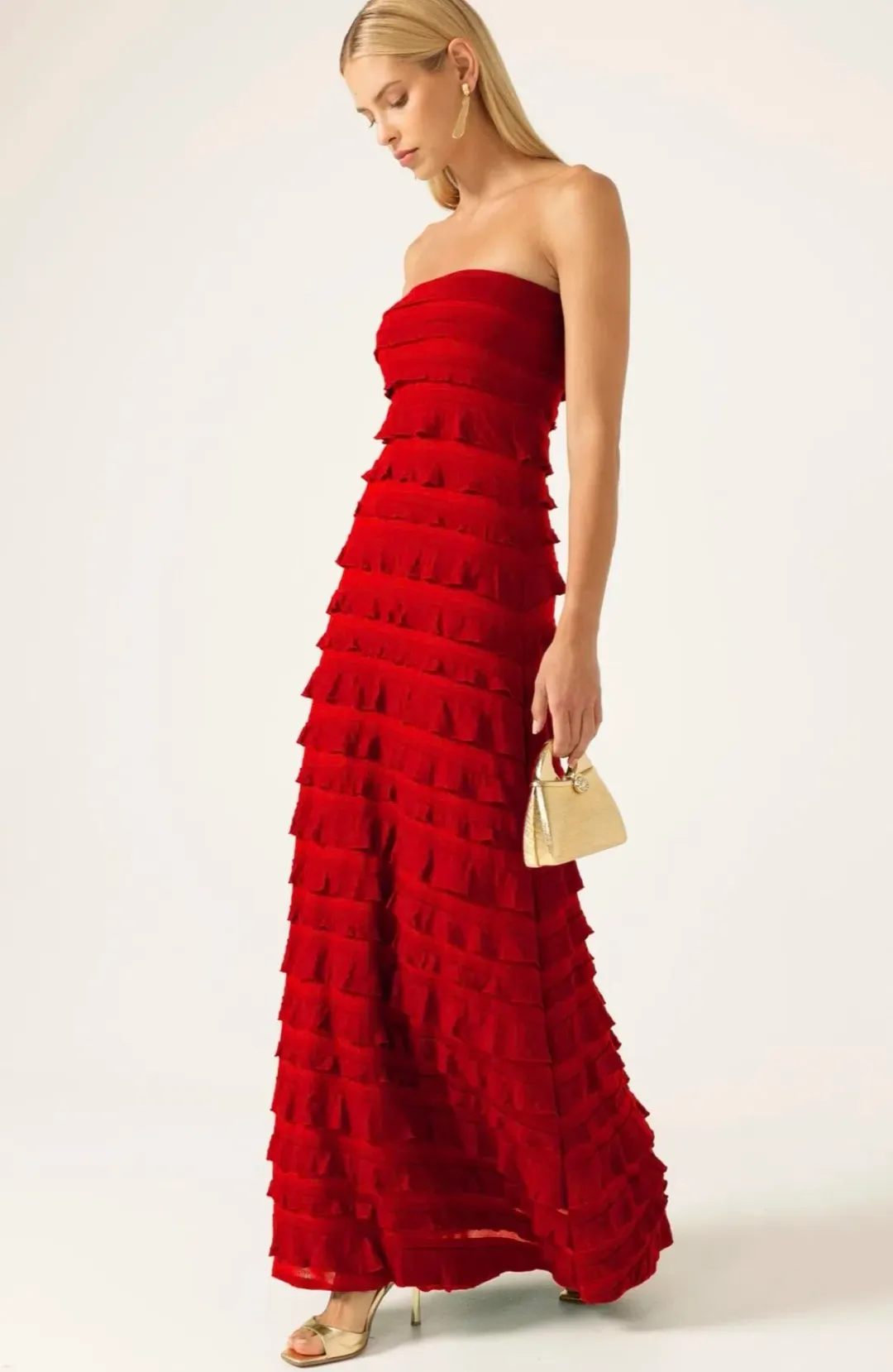 MADDISON MAXI DRESS IN CHERRY for rent on The Volte - main image