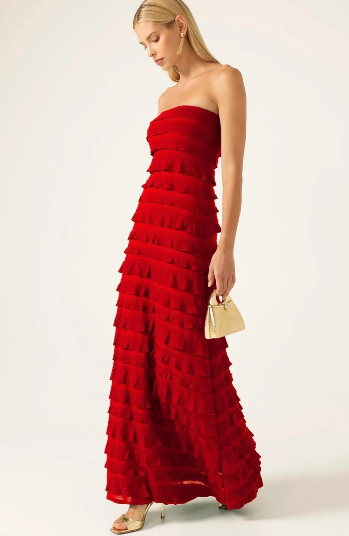 MADDISON MAXI DRESS IN CHERRY for rent on The Volte - main image