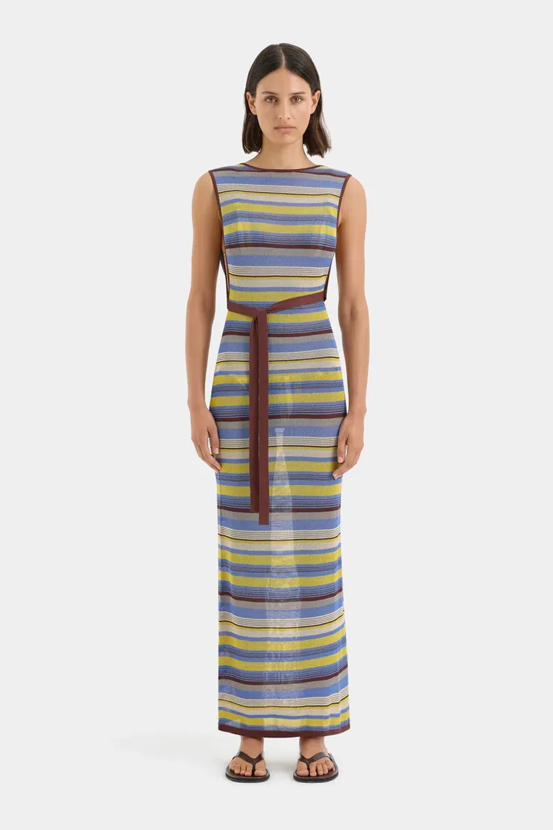 Sir The Label Coastline Tie Dress size 0 / 6 Cali Stripe for rent on The Volte - main image