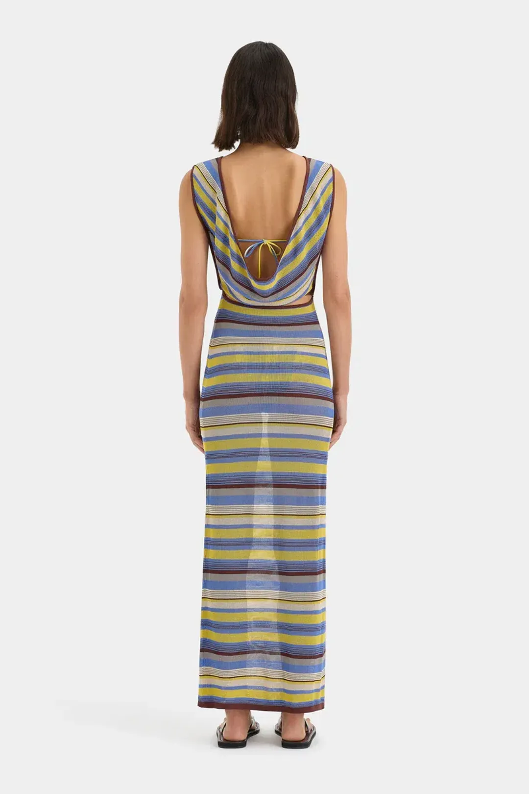Sir The Label Coastline Tie Dress size 2 / 10 Cali Stripe for rent on The Volte - main image