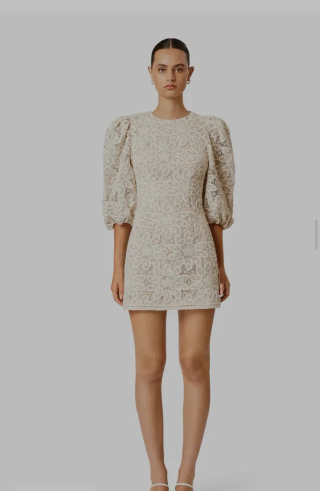 Elliatt Cliffside Mini Lace Dress In Ivory for rent on The Volte - main image