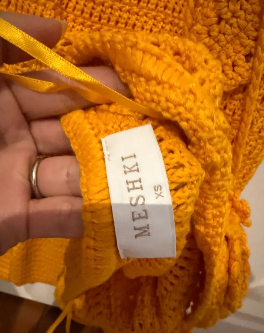 Meshki Island Dress orange Xs or 6  for rent on The Volte - main image