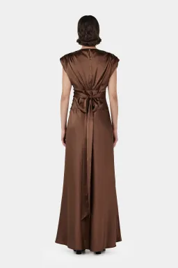 Hansen And Gretel Meredith Silk Dress Biscuit Size 6 for rent on The Volte - image 4
