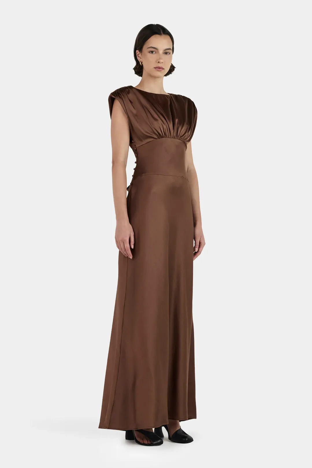 Hansen And Gretel Meredith Silk Dress Biscuit Size 6 for rent on The Volte - main image