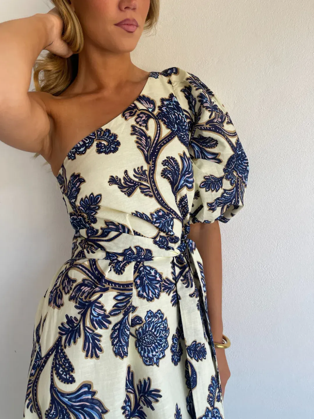 By Nicola Isla Maxi Dress size 8 Blue Paisley  for rent on The Volte - main image