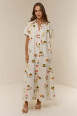 The Marla Dress - Palm Noosa.  Size 10, Midi length. for rent on The Volte - image 3