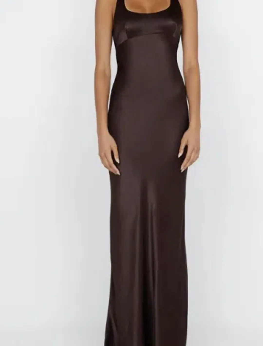 Bec + Bridge Maxina Crossover Dress in Dark Chocolate 8 for rent on The Volte - main image