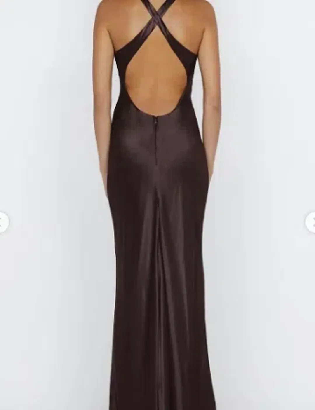 Bec + Bridge Maxina Crossover Dress in Dark Chocolate 8 for rent on The Volte - main image