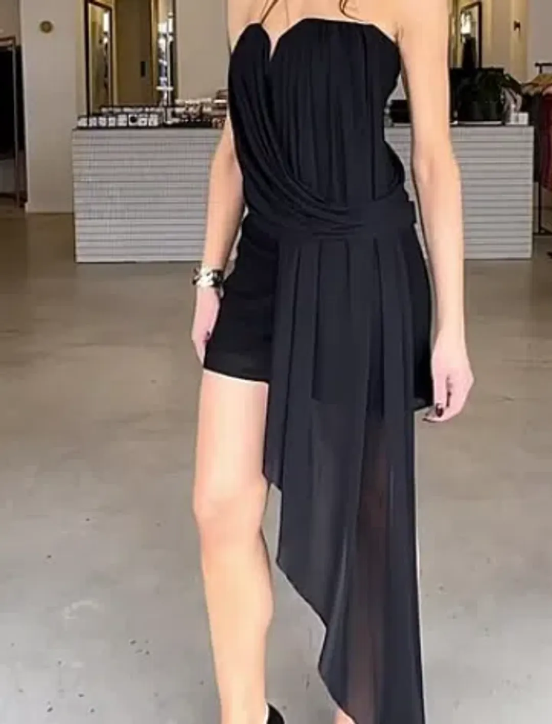 Bec + Bridge Danka Strapless Mini Dress black 8 for rent on The Volte - main image