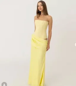 HNTR The Label Huxley Gown in Lemon 10 for rent on The Volte - image 2
