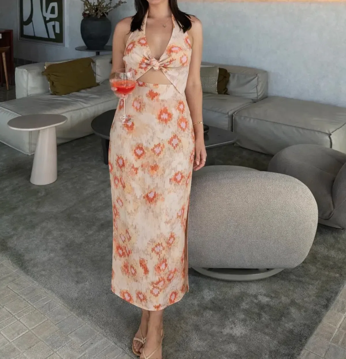 Sir The Label Fiorella Midi Dress size 2 / 10 for rent on The Volte - main image