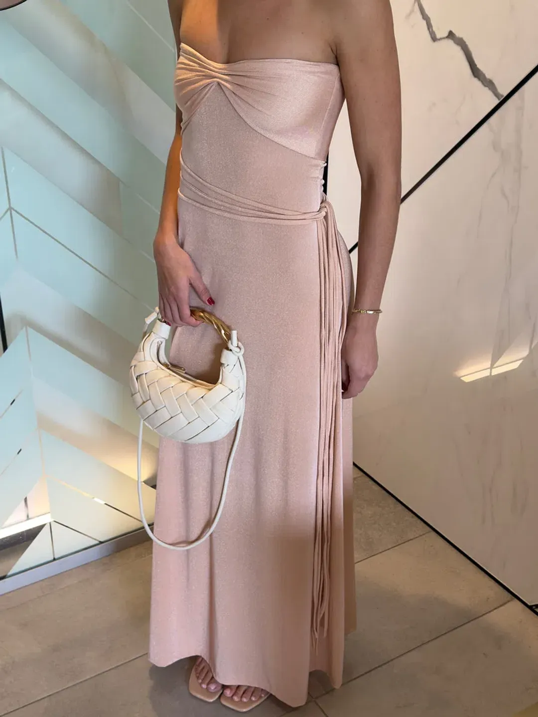GARMENTS BY EL | JASMINE MAXI DRESS | CHAMPAGNE | SIZE XS-S (AU 6-8) for rent on The Volte - main image