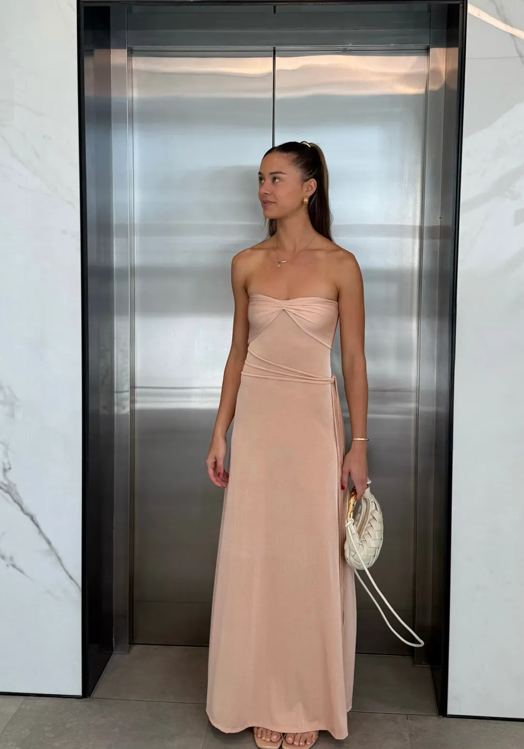 GARMENTS BY EL | JASMINE MAXI DRESS | CHAMPAGNE | SIZE XS-S (AU 6-8) for rent on The Volte - main image