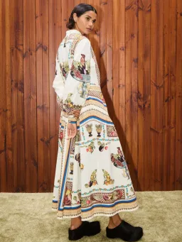 Alemais Mercado Shirtdress Size 16 Printed Cotton Long Sleeve Belted Midi for rent on The Volte - image 3