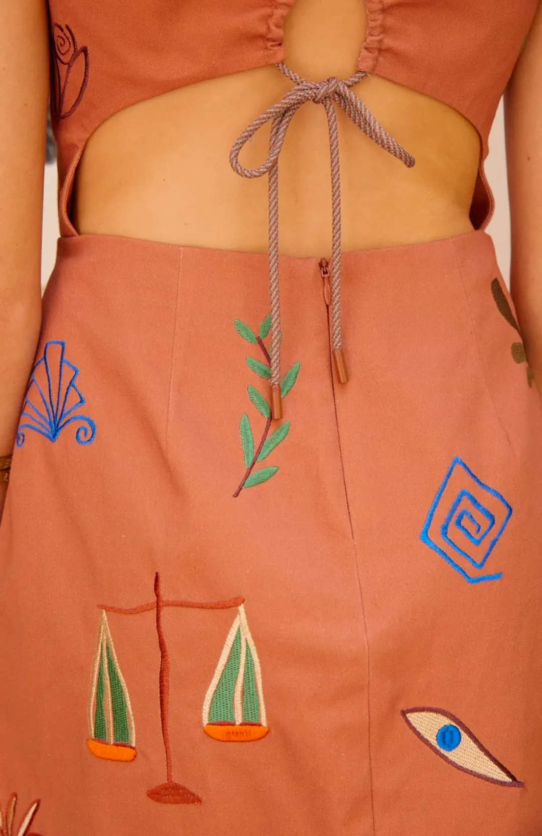 Alemais Dusty Embroidered Mini Dress Size 8 for rent on The Volte - main image