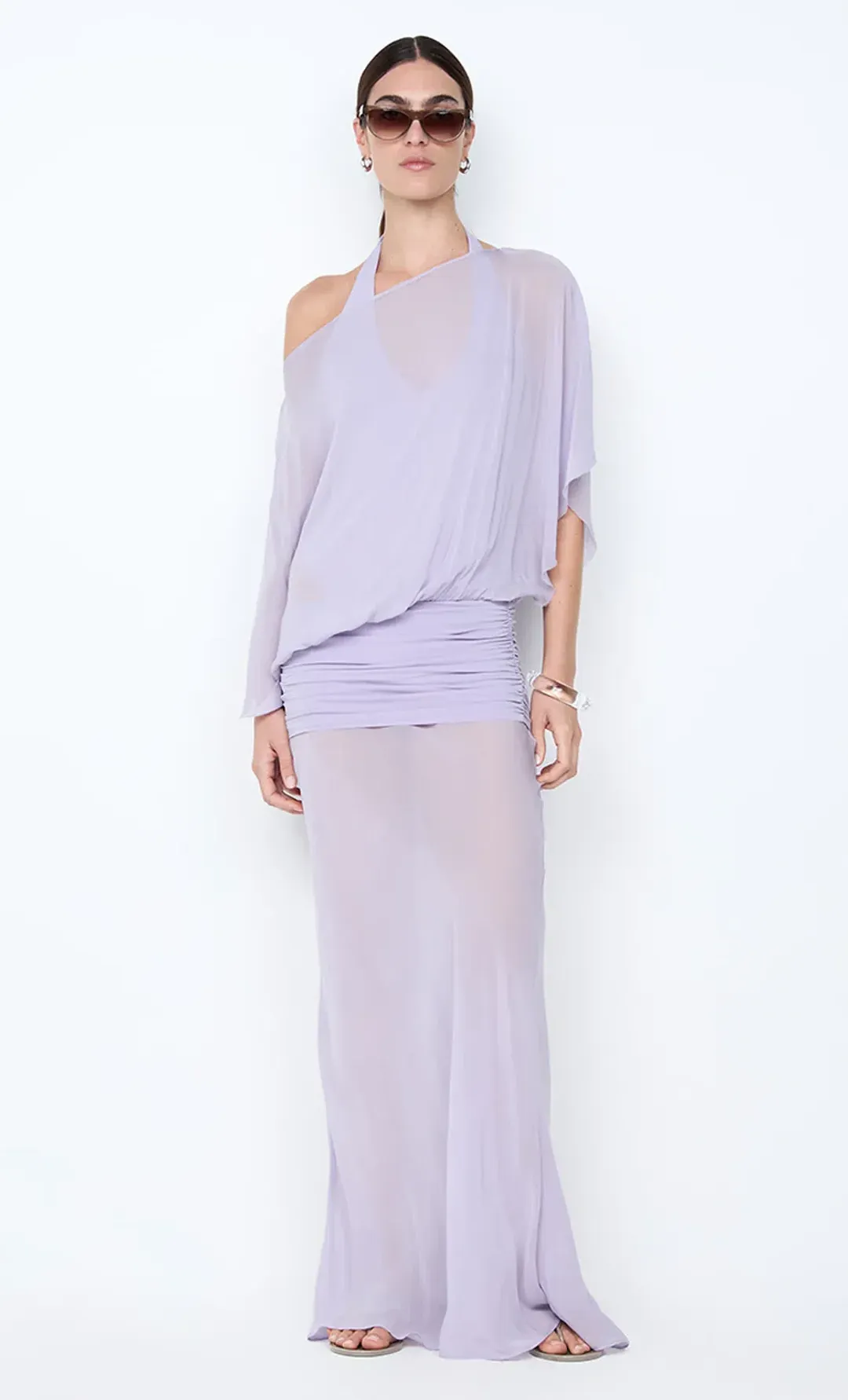 Delilah Overlay Maxi Dress in Wisteria , Purple Size 8  for rent on The Volte - main image