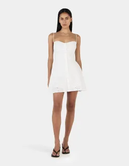 Yash Mini Dress White Anglaise , White Size 10 for rent on The Volte - image 1