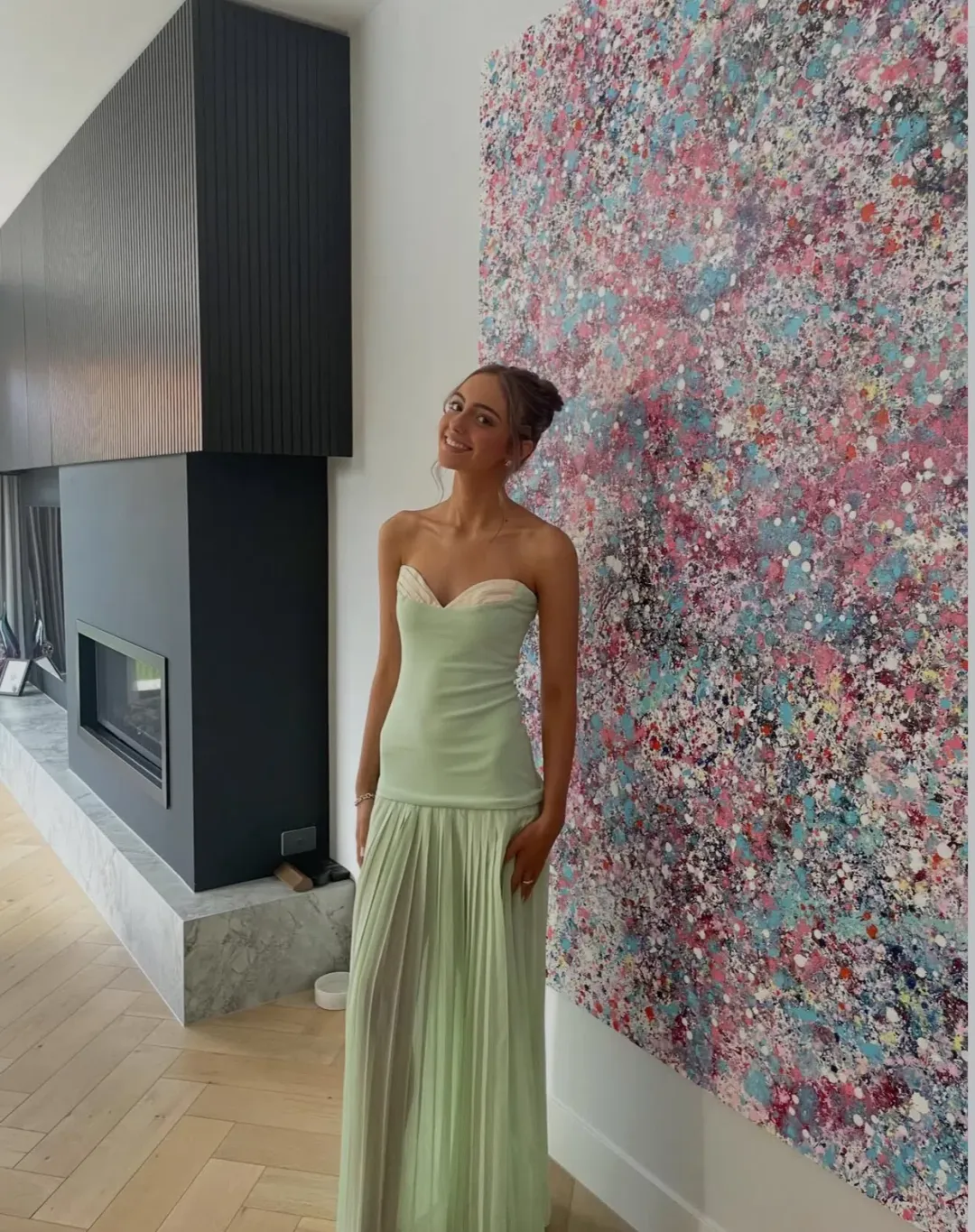She is Olla Nicollette Gown Mint size 8  for rent on The Volte - main image