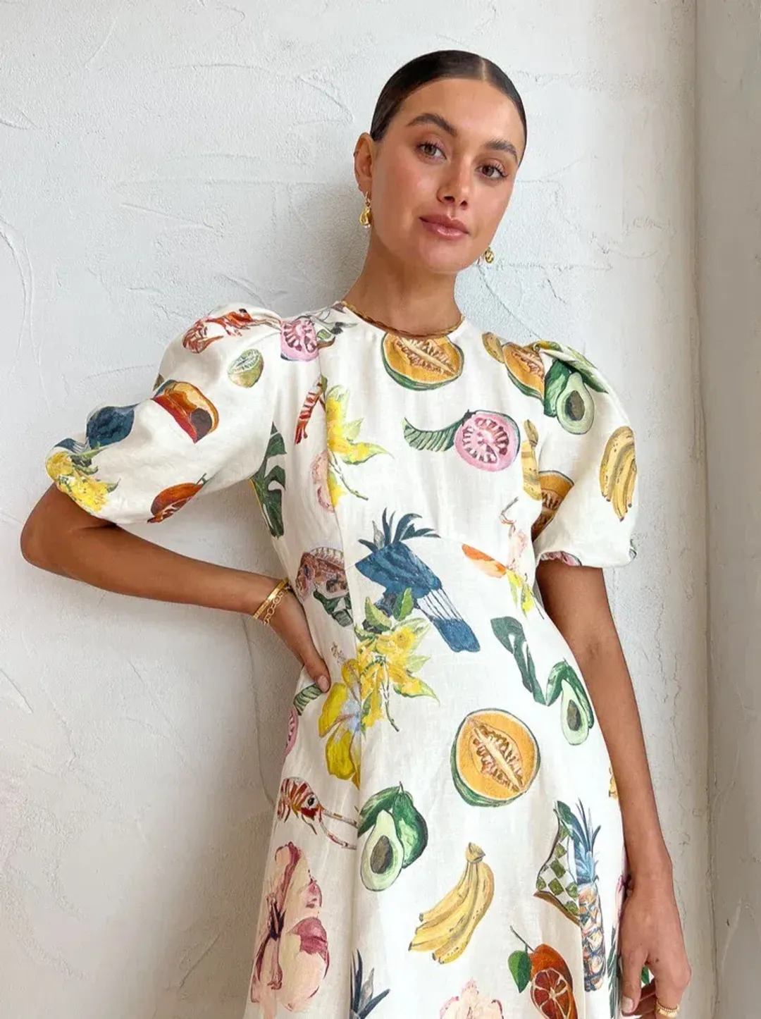 Alemais Theo Midi Dress Multi Size 8 AU for rent on The Volte - main image