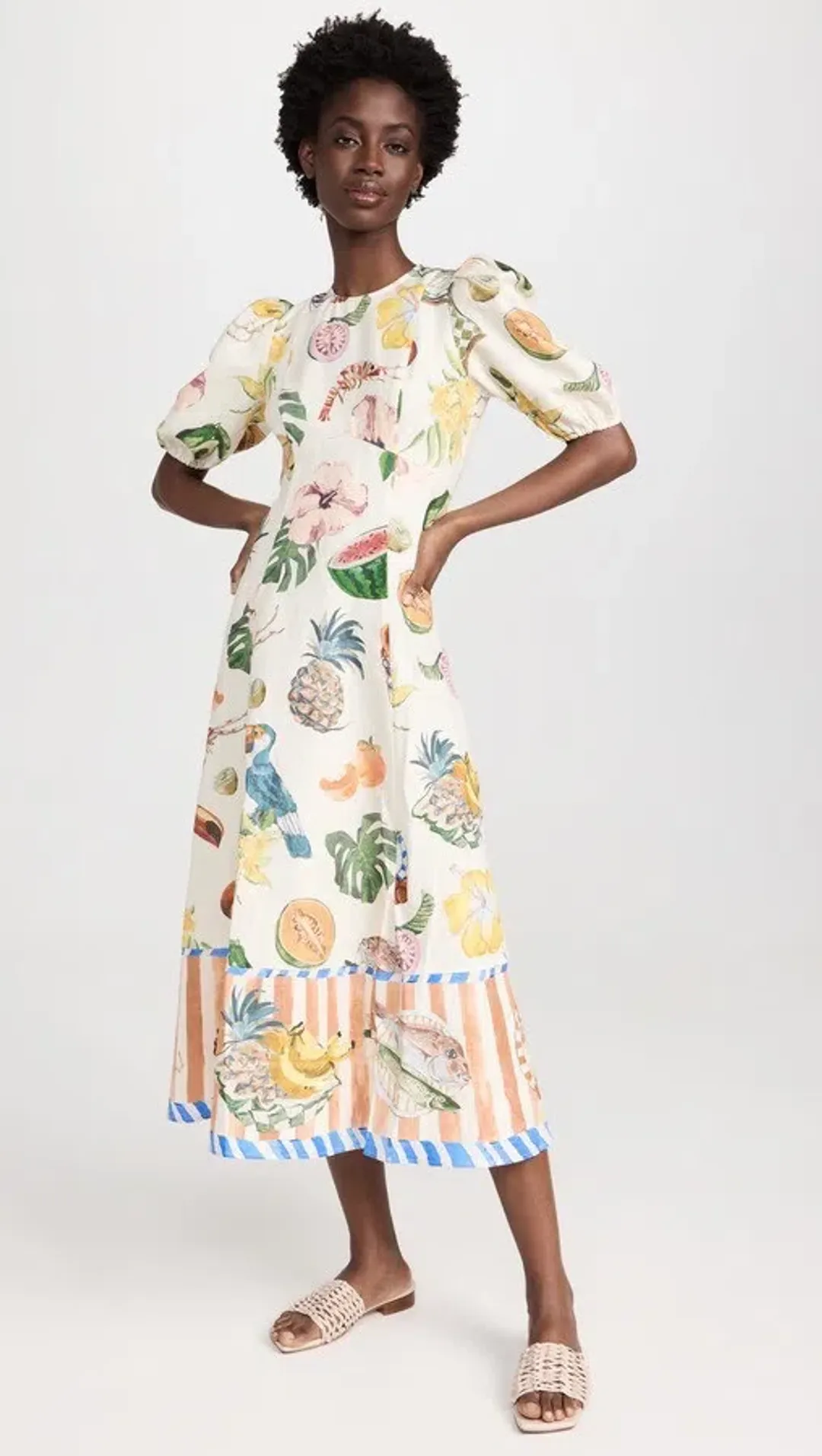 Alemais Theo Midi Dress Multi Size 8 AU for rent on The Volte - main image