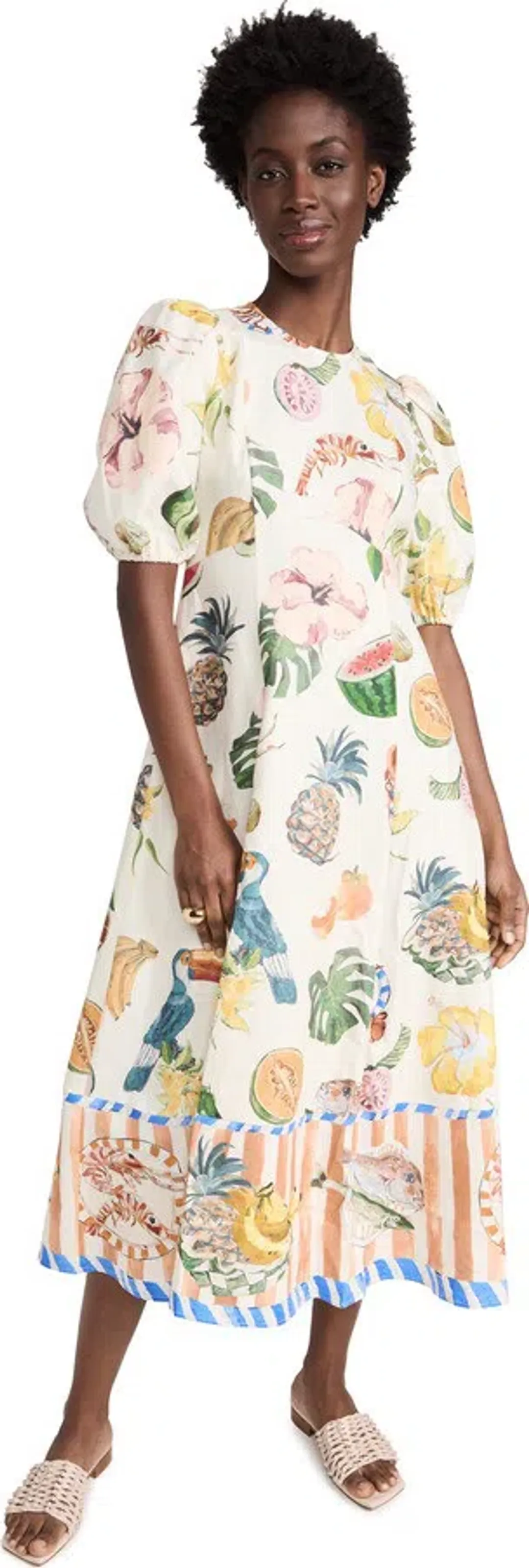 Alemais Theo Midi Dress Multi Size 8 AU for rent on The Volte - main image