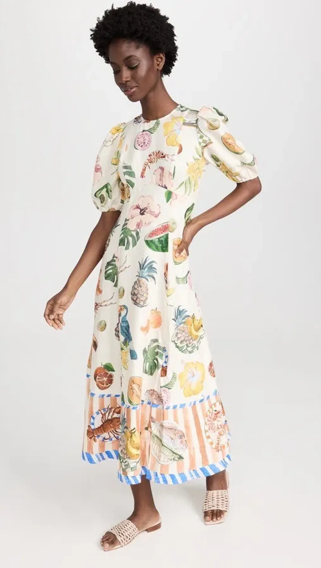 Alemais Theo Midi Dress Multi Size 8 AU for rent on The Volte - main image
