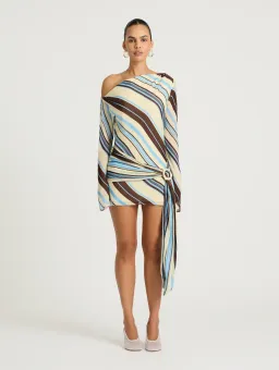 Benni Elise Mini Dress size 12 Ocean Stripe for rent on The Volte - image 4