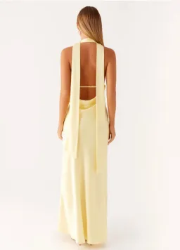 Peppermayo Alicia Satin Halter Maxi Dress for rent on The Volte - image 4