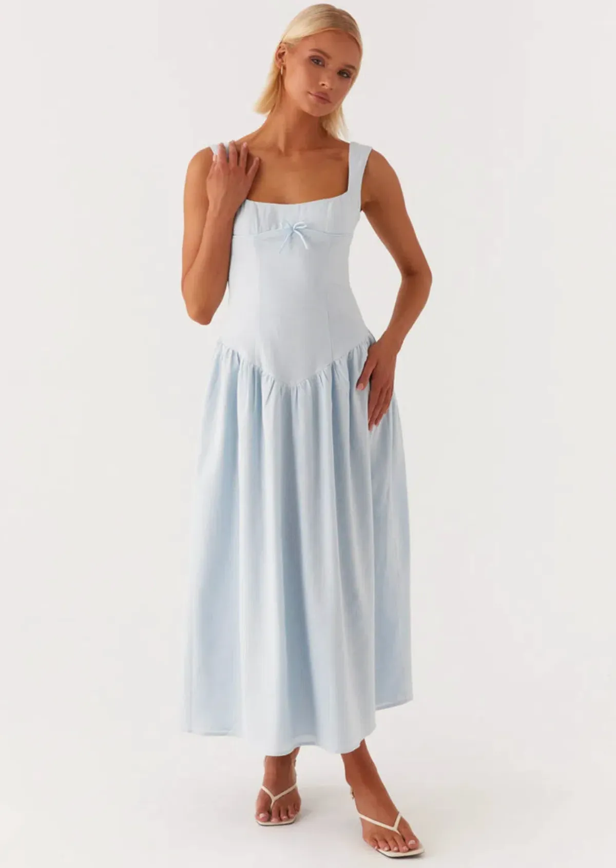Peppermayo Exclusive - Suzie Midi Dress - Blue for rent on The Volte - main image