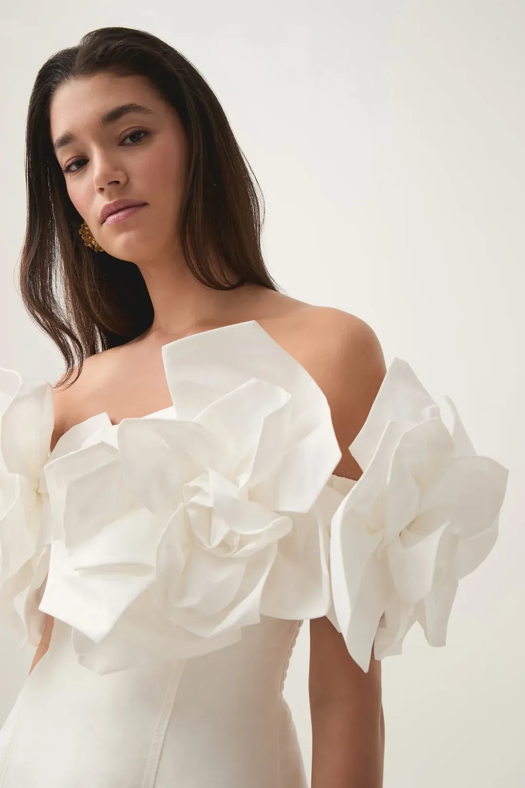  Aje Etta Mini Dress White size 14 for rent on The Volte - main image