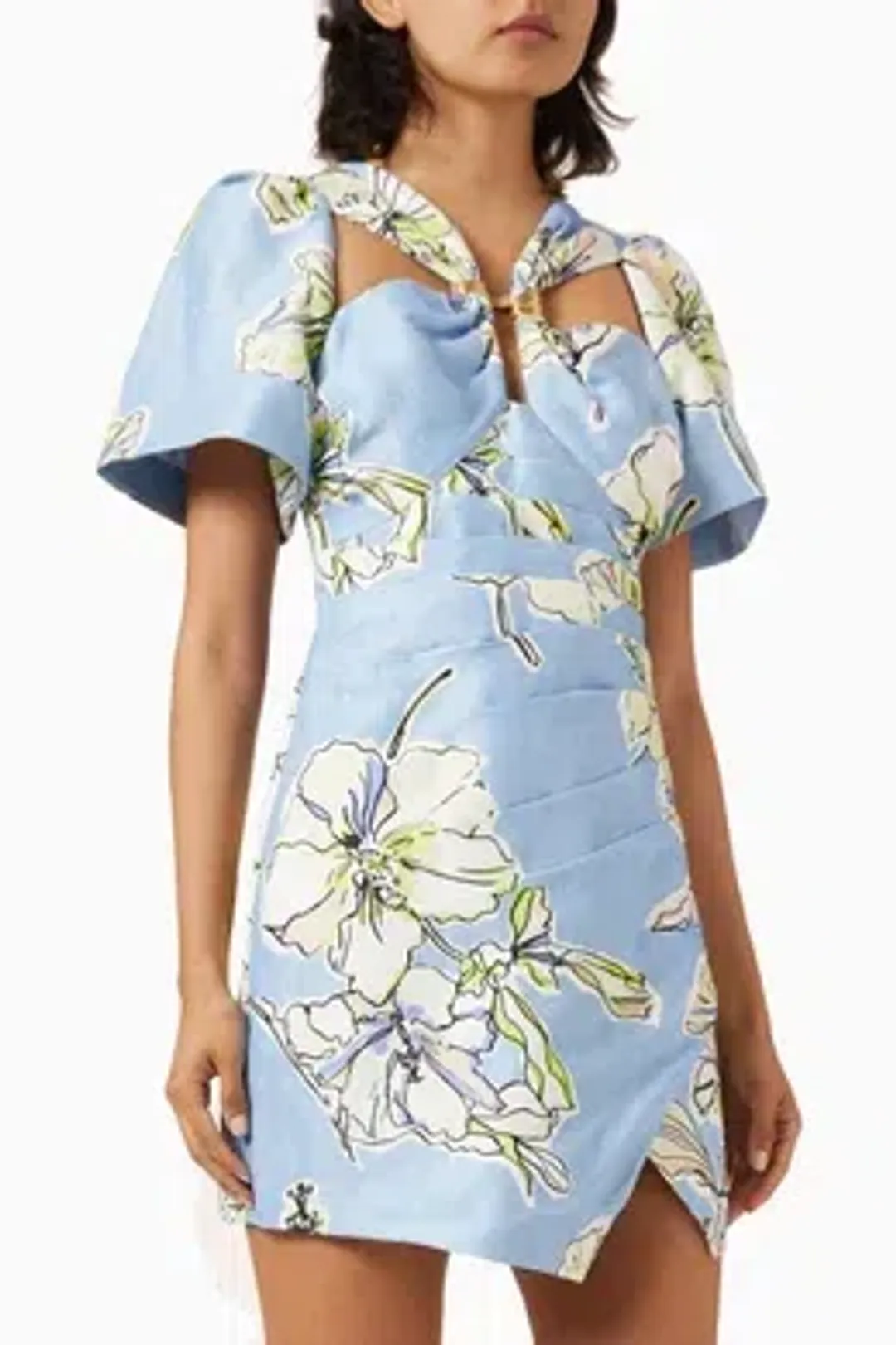 AJE PRESENCE TWISTED MINI DRESS SIZE 14 for rent on The Volte - main image