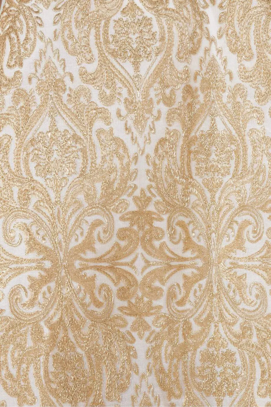 Elle Zeitoune Gold Embroidered Gianna Dress Size 12 for rent on The Volte - main image