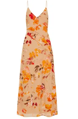 Aje Exurbia Seamed Midi Dress Orange Floral - 12 for rent on The Volte - image 2